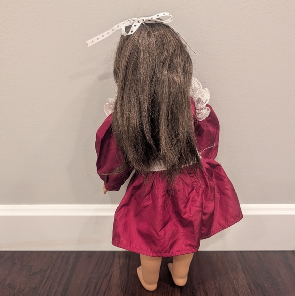 Retired Samantha Parkington American Girl Doll With Burgandy Lace Dress - Picture 6 of 10